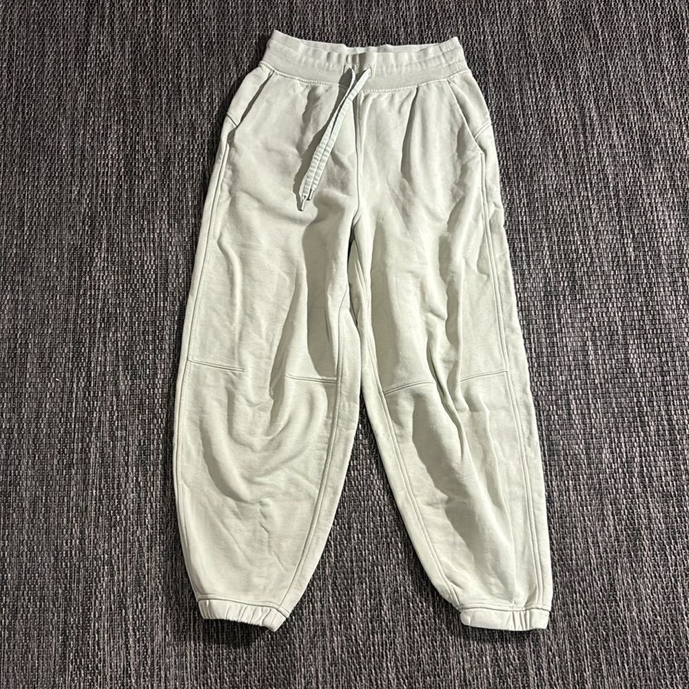 Lululemon Relaxed Fit French Cotton Terry Jogger Green Fern Size 6